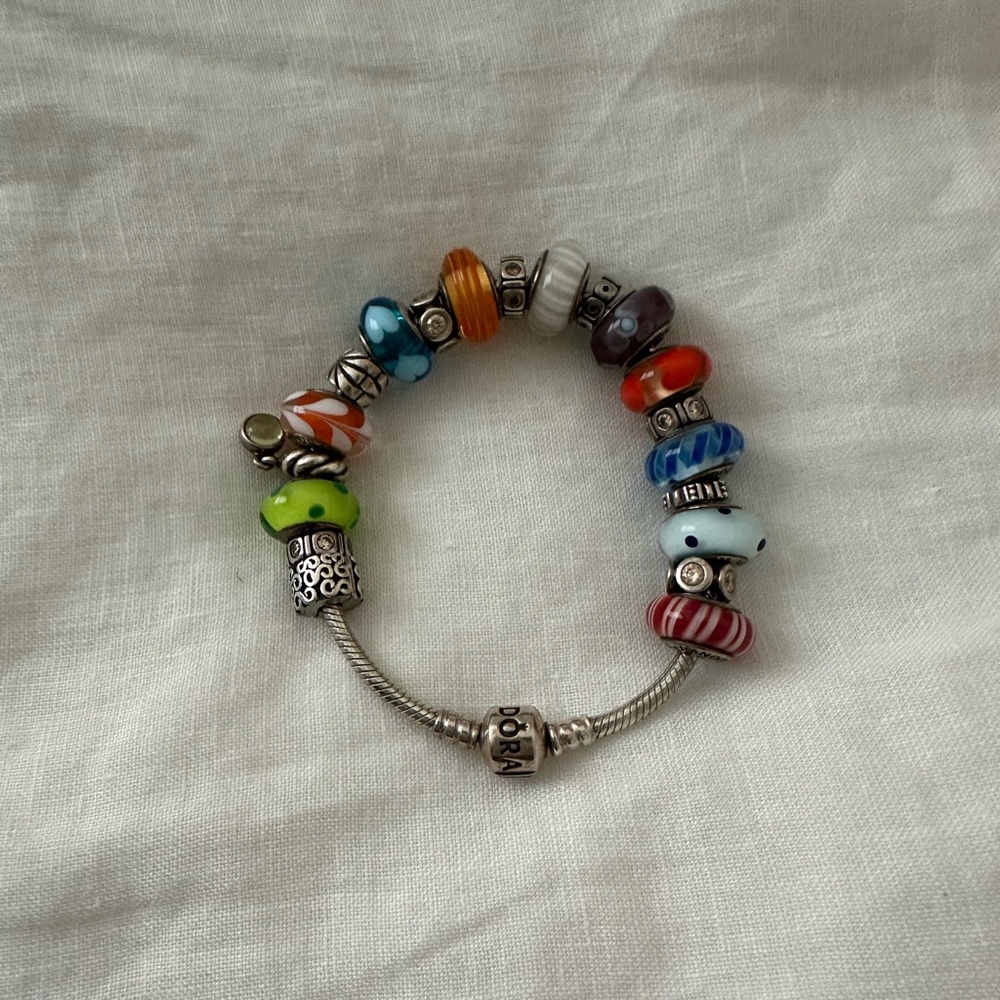 Pandora bracelet with charms
